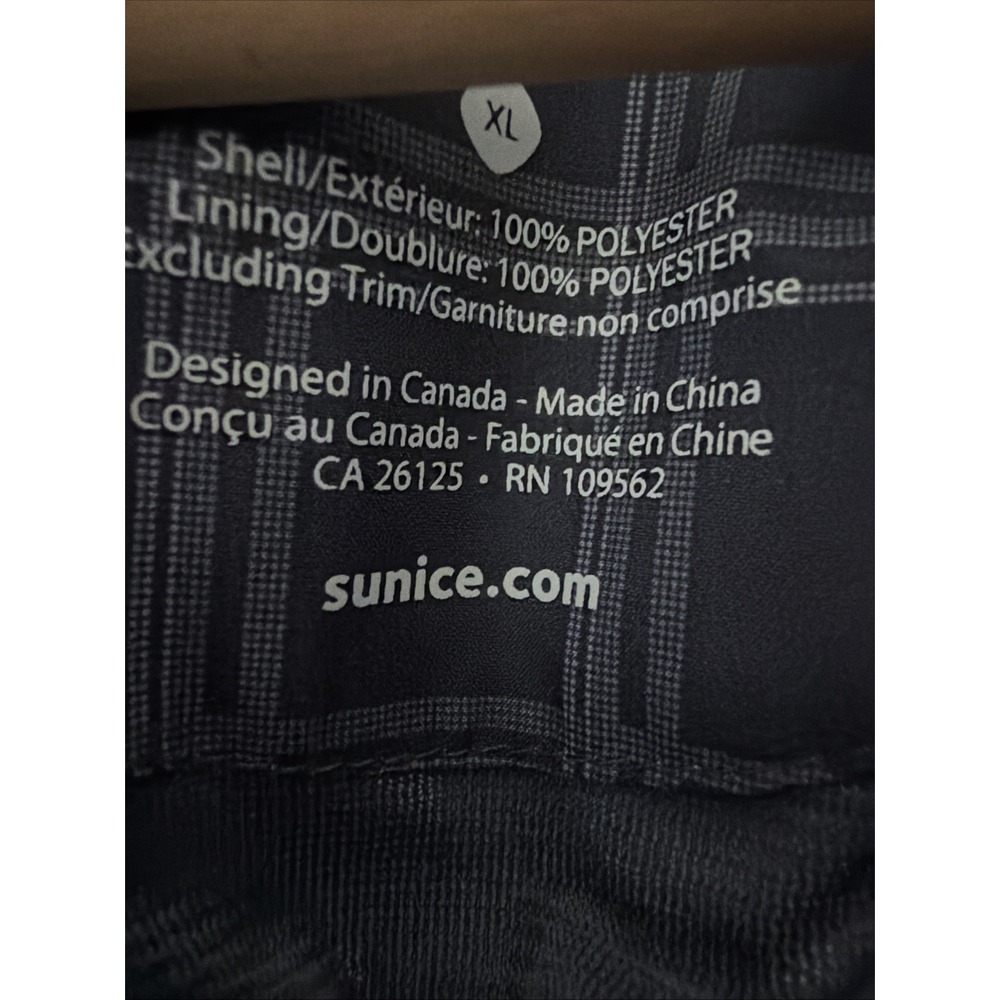 Sunice XL Black Plaid Typhoon Raincoat Jacket Windbreaker Golf Waterproof Shell - Picture 8 of 10